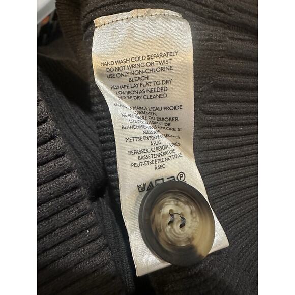 NWT Free People Oakleigh Oversized Boyfriend Sweater Vest Button Charcoal Gray M - Picture 14 of 16